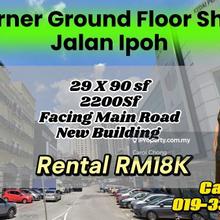 Corner Facing Main Road New Building Jalan Ipoh Ground Floor Shop 