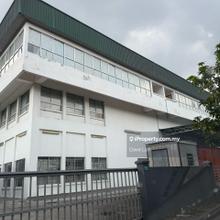 Semi-factory 3 storey warehouse with land