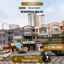 Wangsa Maju, KL Freehold 3 Storey Shoplot For Sale
