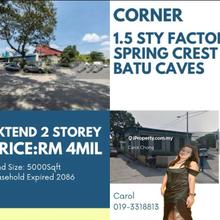 Factory 1.5 storey Corner spring Crest Batu Caves For Sales