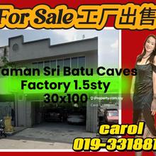 Sri batu caves 1.5 storey factory for sale