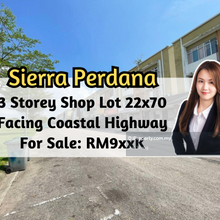 Sierra Perdana, 3 Storey Shop Lot (Facing Coastal Highway) 22x70