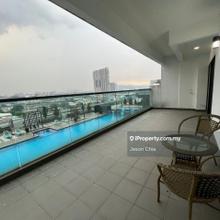 Big balcony pool view fully furnished soho unit