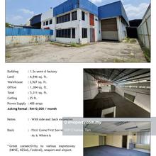 Limited Unit High Demand Pandamaran Semi-D Factory Klang For Rent