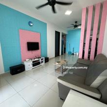 Symphony fully furnished 3b2r, ready move in Jun, near MRT, eon mall