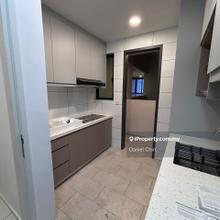 Partly furnished with airconds / Kitchen cabinet  / Actual unit