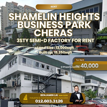 Shamelin Heights Business Park Cheras 3sty Semi-D Factory For Rent 