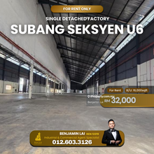 1sty Detached Factory for Rent, Kampung Baru Subang Sek U6