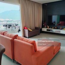 High floor, fully furnished & with unblocked city view & hill view!