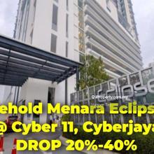 Save 40k Freehold Apartment @ Menara Eclipse 1, Cyber 11, Cyberjaya 
