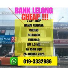 Bank Lelong Freehold 2 Storey Shop Damai Perdana Cheras Selangor