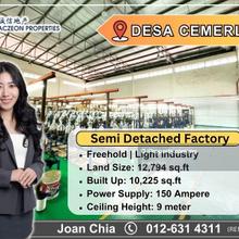Desa Cemerlang Semi Detached Factory, Light industry