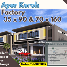 35 x 90 Terrace Factory Super Spacious nr Ayer Keroh Bemban Melaka