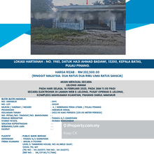 Auction Datuk Haji Ahmad Badawi !! Below Market Price!