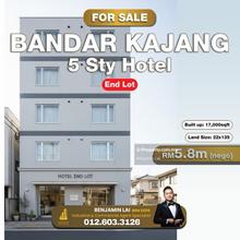 Bandar Kajang 5sty Hotel (End Lot) for Sale