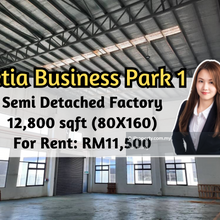 Setia Business Park 1, Semi Detached Factory, Land Area: 12,800 sqft