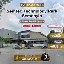 Semtec Technology Park, Semenyih 2 Story Semi-D Factory for Sale/ Rent