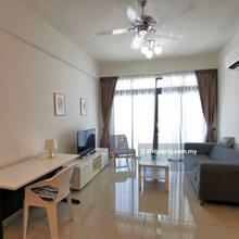 High floor, fully furnished & nice unit!