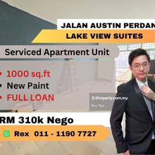 Full Loan Lake View Suites Apartment at Mount Austin, Johor Bahru, JB