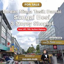 Medan Niaga Tasik Damai,Sungai Besi @ 3 Storey Shoplot For Sale