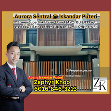 Aurora Sentral @ Iskandar Puteri 2 Storey Superlink House Brand New