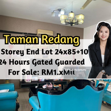 Taman Redang, 2 Storey End Lot with10ft Land, 24 Hours Gated Guarded