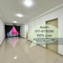 D'aman Residence Condo 1076sf 3b2b 0% D.P 100% Loan Puchong Taman Mas