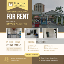 Kondominium Mutiara, 850 sq.ft, Partially Furnished, Bukit Mertajam