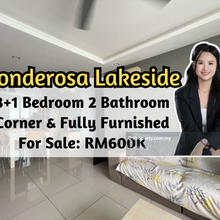 Ponderosa Lakeside, Corner, Fully Furnished, Gated Guard, 3 plus 1 Bed