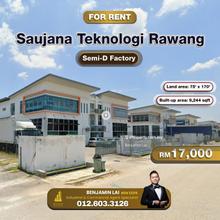 Saujana Rawang, Saujana Teknologi Rawang Semi-D Factory For Rent