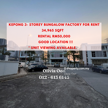 Kepong 3 Storey Factory For Rent , Good Location For Business!!  