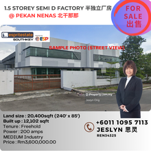 1.5 Storey Semi-D Factory @ Pekan Nenas for Sale