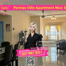 Permas Jaya Permas Ville Apartment Nice Design 3bed Can Full Loan