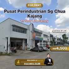 Pusat Perindustrian Sg Chua, Kajang 1.5 Story Link Factory For Rent