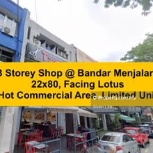 Bdr Menjalara, 3 Storey Shop, 22x80, Main Road, Facing Lotus, Limited 