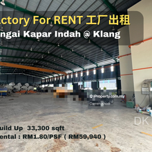 Sungai Kapar Indah , Klang 3 Storey Detached Factory with Ccc