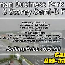 3 Storey Semi-D Factory @ Budiman Business Park For Sales