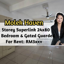 Molek Haven @ Taman Molek, 2 Storey Superlink 24x80, Gated Guarded