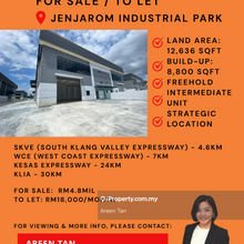 Jenjarom Industrial Park New Cluster Semi-D Factory Freehold 