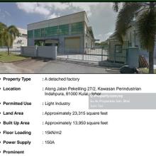 Detached factory for Rent