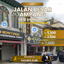 Jalan Besar Ampang 2sty Shop For Rent 
