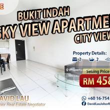 Bukit Indah Sky View Apartment 2 Bedrooms 2 Bathrooms for Sale