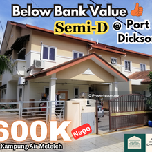 Below Bank Value 2 Storey Semi D at Port Dickson D'Tropika For Sale
