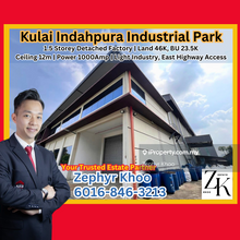 Kulai Indahpura Industrial Park 1.5 Storey Detached Factory For Sale