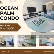 Freehold Ready Tenant 24hr Security Rm1800 Ocean Palm Condo Klebang