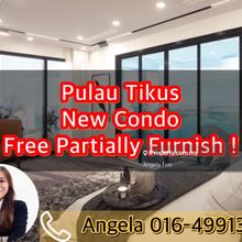 Pulau tikus new condo, facing gurney seaview, free partially furnish!