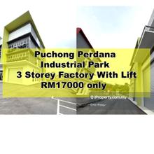 Cheap Puchong 3 Sty Semi-D Factory Warehouse Putra Perdana Industrial
