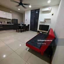 Fully furnished kl gateway 2 bedroom 1 bathroom 1 car park next to lrt