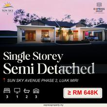 Brand New Single Storey Semi Detached at Sun Sky Avenue 2, Miri