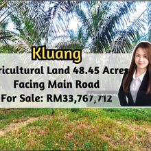 Kluang, Agricultural Land, 48.45 Acres, Facing Main Road